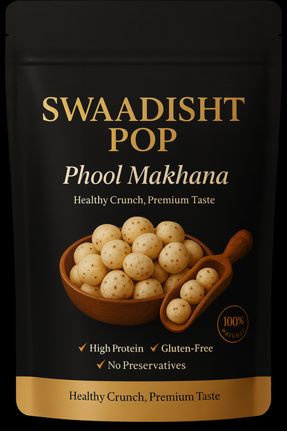 Swadisht Pop Phool Makhana, 100g, Fit for Fasting | Foxnuts Lotus Puffs | Rich in Calcium, Maintains Weight, Healthy Snacks